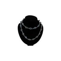 Agaat Blauw Ketting (Gekleurd)