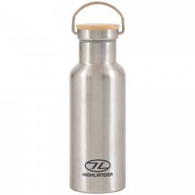 Highlander thermosfles Campsite 500 ml bamboe/RVS zilver Highlander thermosfles Campsite 500 ml bamboe/RVS zilver