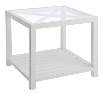 J-Line Bijzettafel 'Florentine' kleur Wit, 50 x 50cm