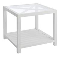 J-Line Bijzettafel 'Florentine' kleur Wit, 50 x 50cm