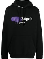 Palm Angels hoodie à logo imprimé - Noir - thumbnail