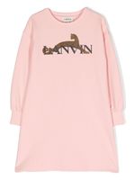 Lanvin Enfant robe-pull pailletée Cat à logo imprimé - Rose