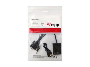 Equip 119038 video kabel adapter 0,2 m VGA (D-Sub) + 3.5mm DVI-D + USB Zwart