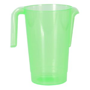 Schenkkan/waterkan - groen - 1500 ML - kunststof - 20 x 18 x 20,5 cm   -