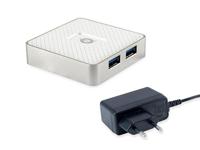 Conceptronic HUBBIES03W 4-poorts USB 3.0 hub incl. voeding voeding