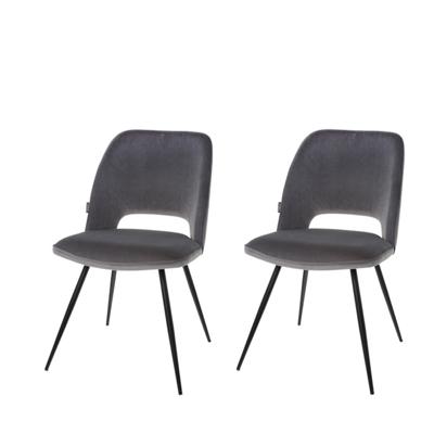 Riverdale Eetkamerstoel Elja grijs - set van 2