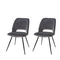 Riverdale Eetkamerstoel Elja grijs - set van 2