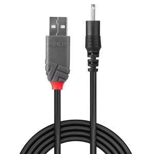 LINDY USB-kabel USB 2.0 USB-A stekker, DC-stekker 2,5 mm 1.50 m Zwart 70265