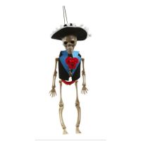 Horror/halloween decoratie skelet/geraamte pop - Day of the Dead man - hangend - 40 cm