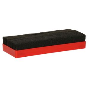 Krijtbord wisser - rood - 13 x 5 cm - bordenwisser/bordveger