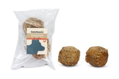 Beeztees kauwhonkbal - hondensnack - 7 cm - 2st Beeztees kauwhonkbal - hondensnack - 7 cm - 2st