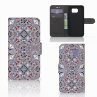Samsung Galaxy S6 | S6 Duos Bookcase Flower Tiles