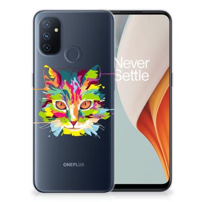 OnePlus Nord N100 Telefoonhoesje met Naam Cat Color OnePlus Nord N100 Telefoonhoesje met Naam Cat Color