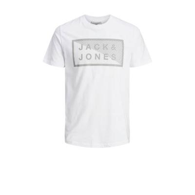 JACK & JONES CORE T-shirt JCOSHAWN van biologisch katoen wit
