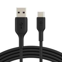 Belkin BoostCharge gevlochten USB-C-kabel, USB-C/USB-A kabel, USB Type-C-kabel, oplader kabel voor iPhone 15, Plus, Pro, Pro Max, Samsung Galaxy S24, Pixel, iPad, Nintendo Switch, meer, 15 cm, zwart