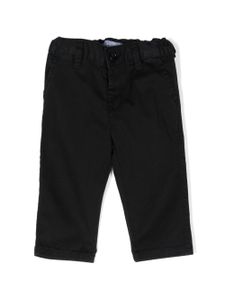 Emporio Armani Kids pantalon chino droit à plaque logo - Bleu