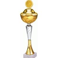 Viking Choice  Goudkleurige metalen beker met deksel 9044 / Bp