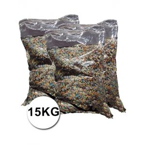 Voordeelverpakking feest confetti multikleuren 15 kg