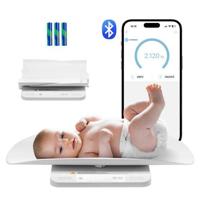 VEVOR Babyweegschaal, slimme Bluetooth babyweegschaal, 2-in-1 digitale weegschaal met uitneembare lade, Hold & Tare-functie, 5 eenheden voor peuters, huisdieren (3 batterijen inbegrepen)