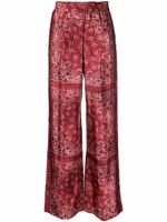 Golden Goose pantalon droit à imprimé bandana - Rouge