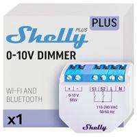 Shelly Plus 0-10V Dimmer, WiFi & Bluetooth Smart Dimmer Switch, Dimbare lampen, Geen neutrale draad nodig, Home Automation, Compatibel met Alexa & Google Home, iOS Android App, Geen hub nodig