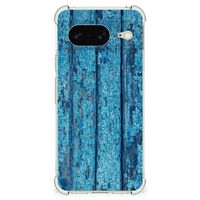 Google Pixel 8 Stevig Telefoonhoesje Wood Blue - thumbnail