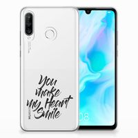 Huawei P30 Lite Siliconen hoesje met naam Heart Smile