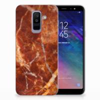 Samsung Galaxy A6 Plus (2018) TPU Siliconen Hoesje Marmer Bruin
