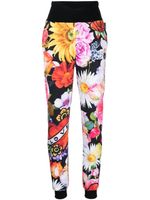 Philipp Plein pantalon de jogging à fleurs - Noir