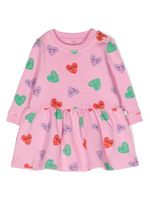 Stella McCartney Kids heart-print long-sleeve dress - Rose