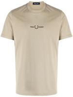 Fred Perry Katoenen T-shirt met geborduurd logo - Groen