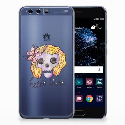 Silicone Back Case Huawei P10 Plus Boho Skull Silicone Back Case Huawei P10 Plus Boho Skull