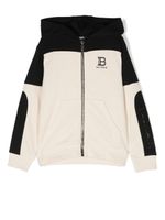 Balmain Kids hoodie colour block à fermeture zippée - Tons neutres - thumbnail