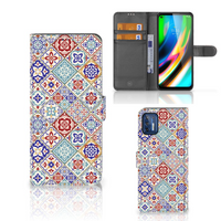 Motorola Moto G9 Plus Bookcase Tiles Color