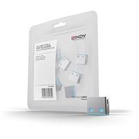 LINDY 40462 - USB-poort slot (10 stuks) zonder sleutel: Code blauw