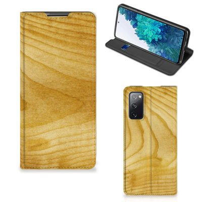 Samsung Galaxy S20 FE Book Wallet Case Licht Hout Samsung Galaxy S20 FE Book Wallet Case Licht Hout