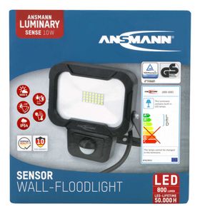 Led Bouwlamp / Buitenlamp met bewegingssensor - 10W - 5000K - IP44 - 500Lm