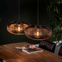 Hanglamp Mallory Ø43cm, 2-lamps - Zwart nikkel