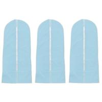 3x Lichtblauwe kledinghoezen 137 x 60 cm