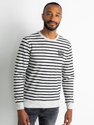 31% korting - Petrol Industries Heren Gestreepte sweater Old Wit - XL