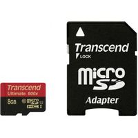 Transcend microSDHC 8GB Class 10 UHS-I MLC 600x SD-Adapter - thumbnail