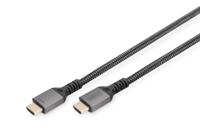 Digitus DB-330200-010-S HDMI-kabel HDMI Aansluitkabel HDMI-A-stekker 1 m Zwart 8K UHD, Aluminium-stekker, Audio Return Channel (ARC), Afgeschermd (dubbel), - thumbnail