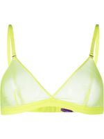 Maison Close soutien-gorge transparent à bonnets triangle - Jaune