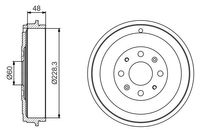 Remtrommel BOSCH, Inbouwplaats: Achteras: , u.a. für Opel, Fiat, Vauxhall