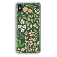 Botanical green sweet flower heaven: iPhone XS Max Transparant Hoesje - thumbnail