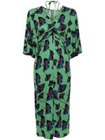 DVF Diane von Furstenberg robe Valerie à fleurs - Vert - thumbnail