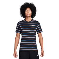 Nike Sportswear T-Shirt Club Stripe Zwart Rood Wit Blauw