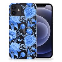 TPU Case voor iPhone 12 | 12 Pro (6.1") Flowers Blue - thumbnail