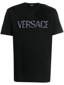 Versace t-shirt en coton à imprimé Coccodrillo - Noir