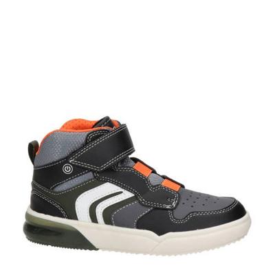 Geox Grayjay hoge sneakers met lichtjes zwart/oranje Geox Grayjay hoge sneakers met lichtjes zwart/oranje